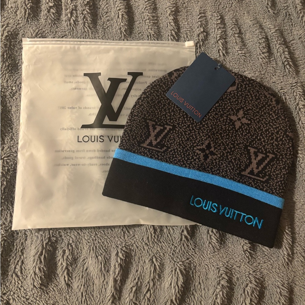 Louis Vuitton Brown and Blue beanie